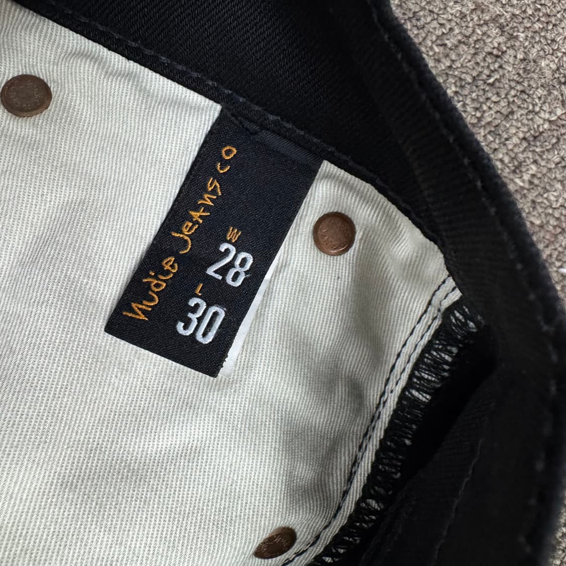 누디진 Lean Dean 슬림 블랙진 (28)   상품이미지5