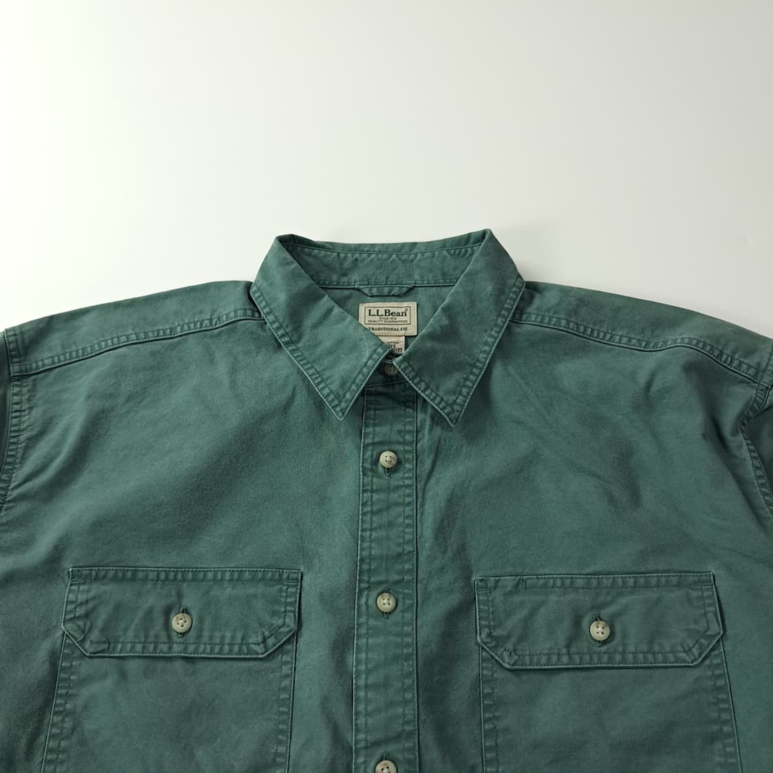 CK502 XL 엘엘빈 00s 틸그린 워크 셔츠 남방 상품이미지2