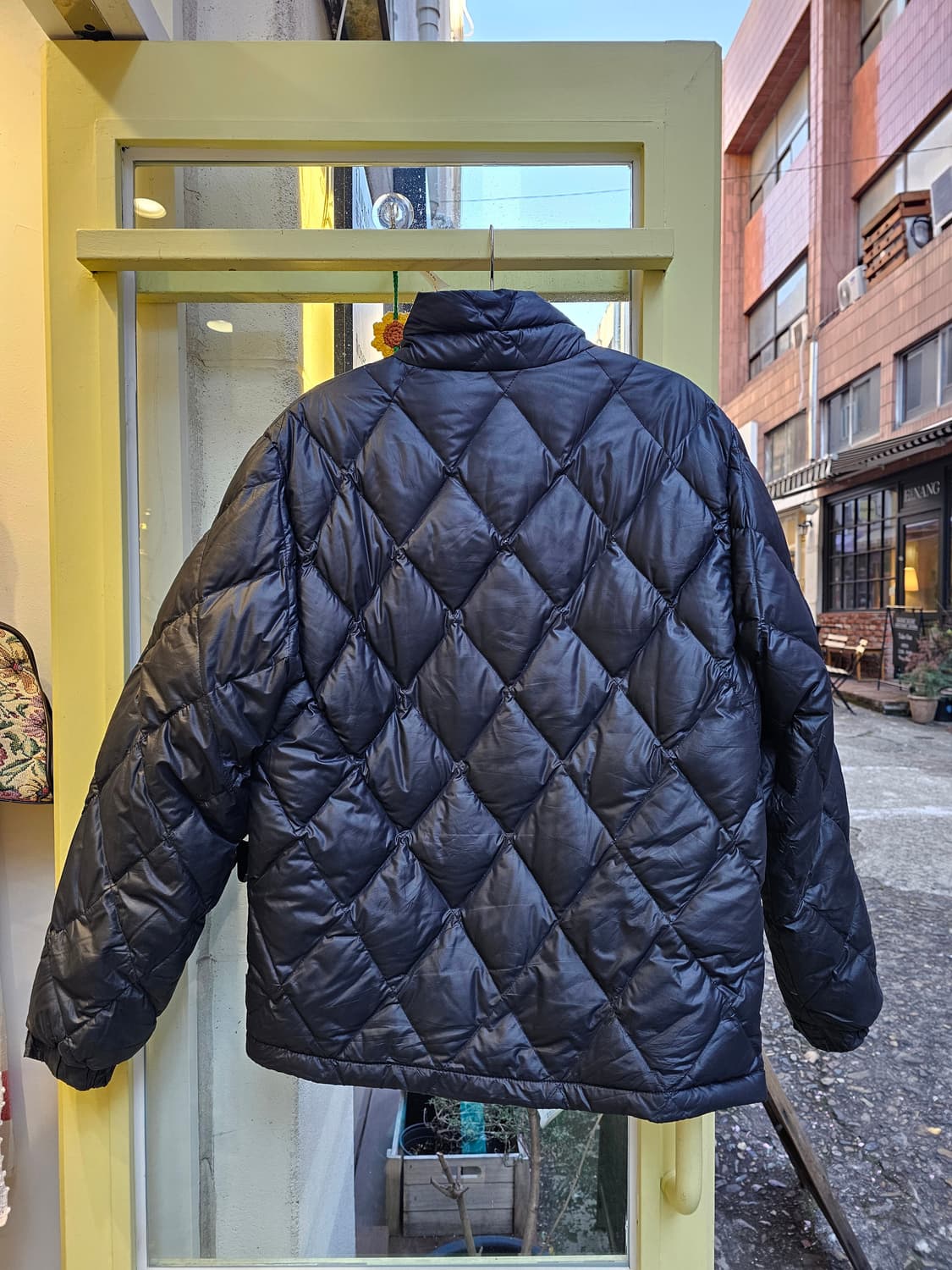 Bear U.S.A 차콜블랙 아가일 2WAY 다운 경량패딩 상품이미지9