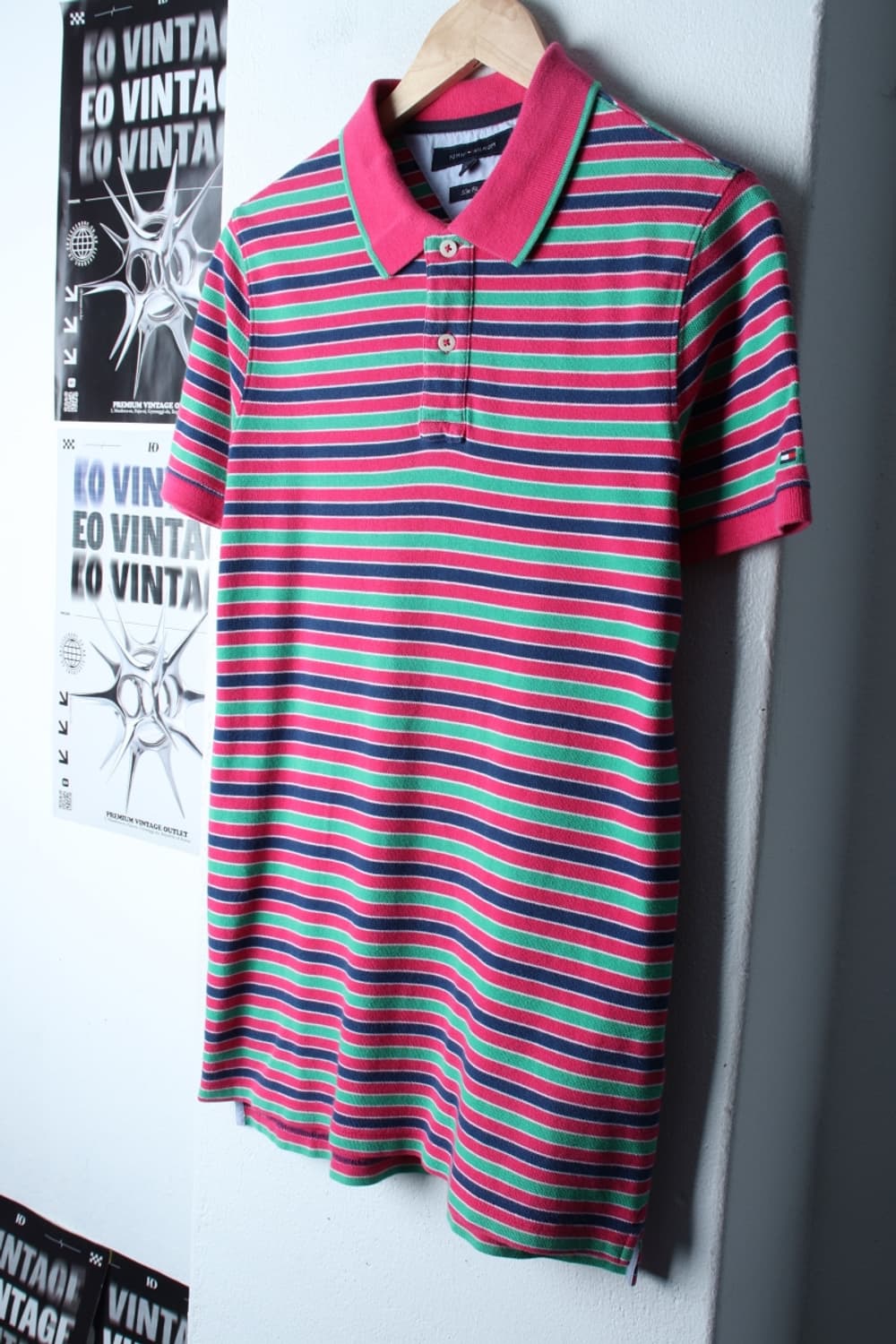 (M-L) 타미힐피거 반팔 카라 티셔츠 스트라이프 컬러믹스-H30267 상품이미지1