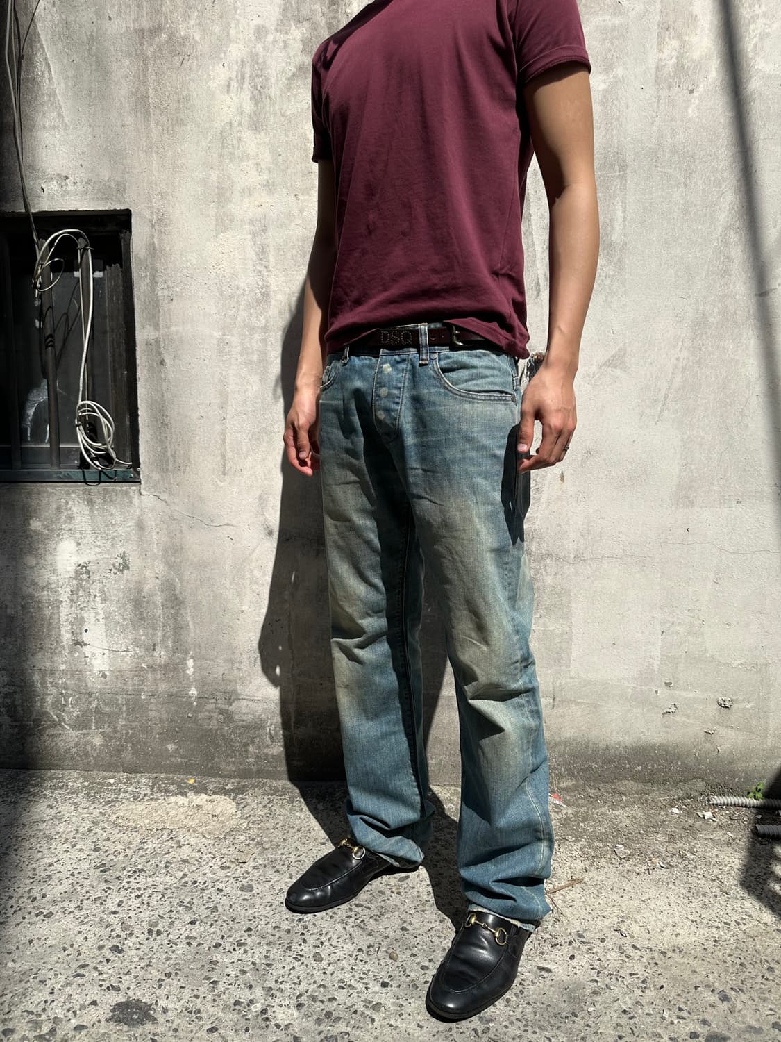 알마니 워싱 스터드 디테일 데님 상품이미지5