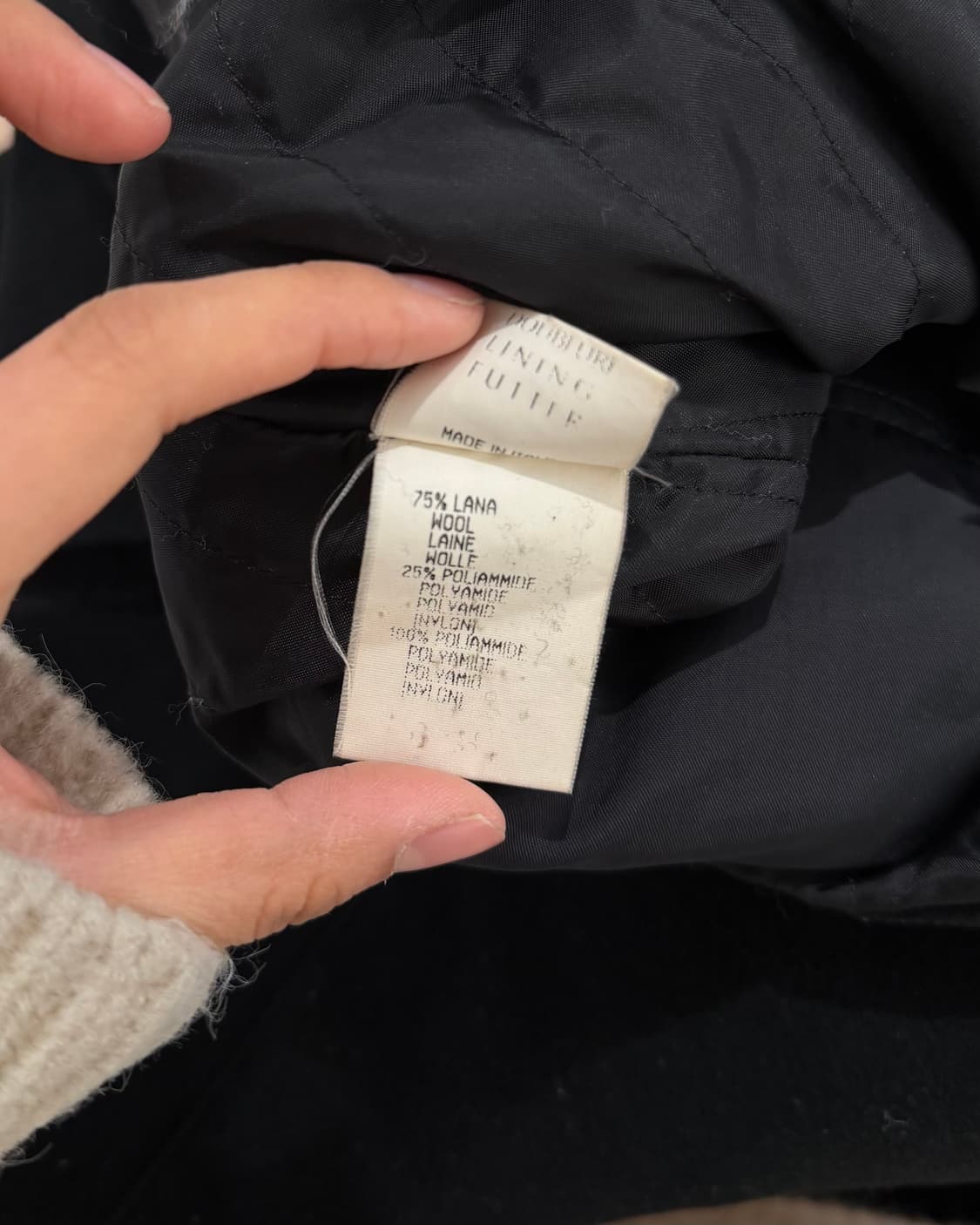 카스텔바작 x 피너츠 블랙 90s 스누피 울 자켓 상품이미지9