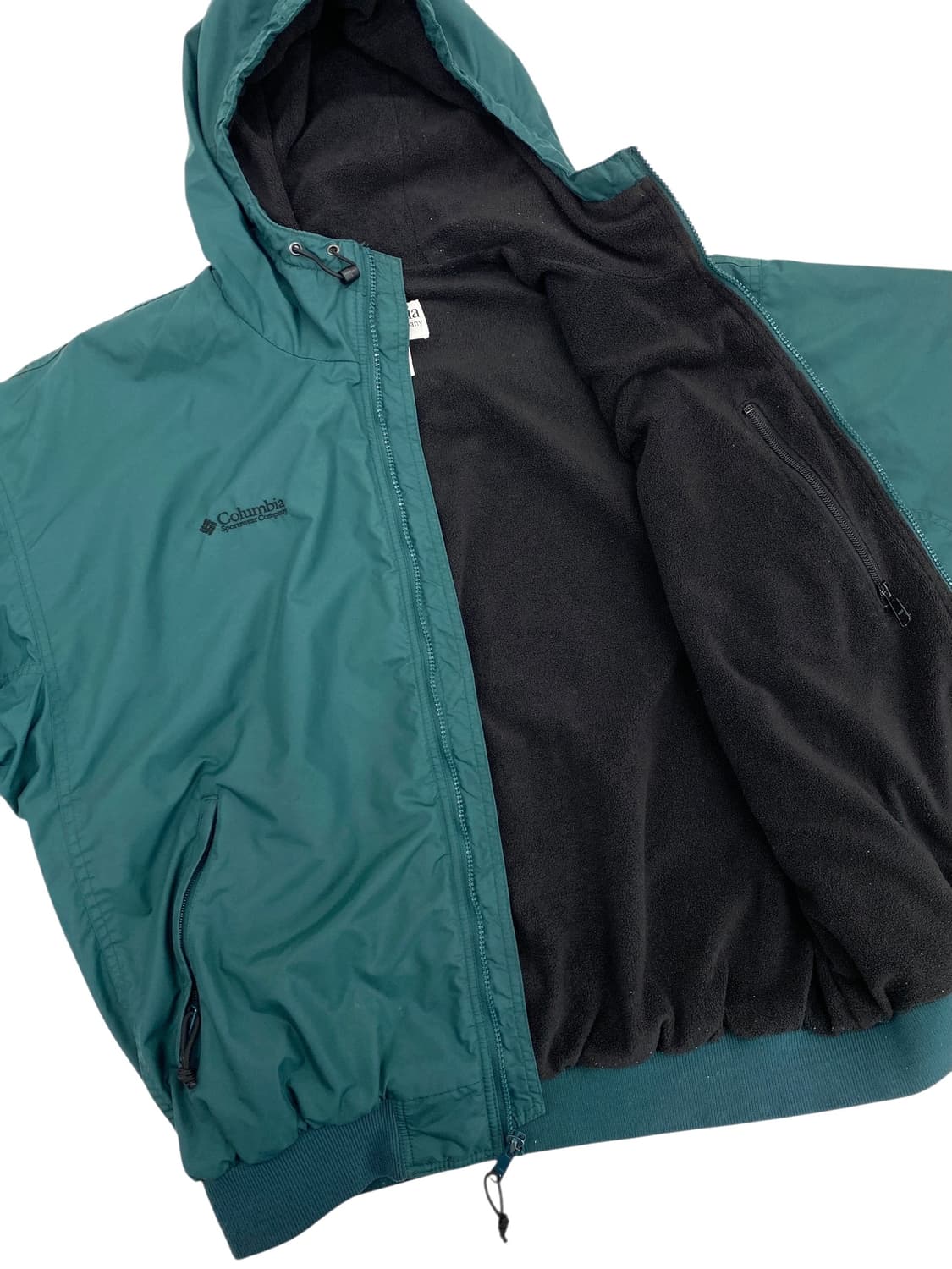 90's 컬럼비아 플리스 안감 나일론 후드 자켓 상품이미지9