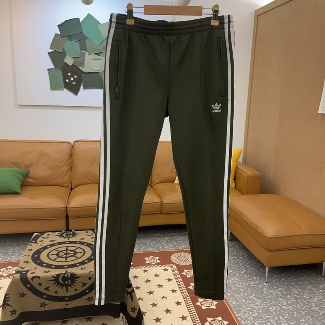 아디다스 빈티지 슈퍼스타 말차카키 슬림핏 트랙팬츠 XS C08710 상품이미지3