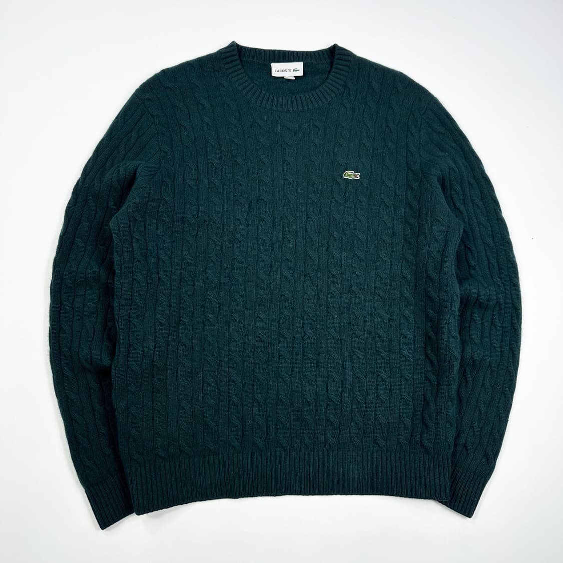 라코스테 클래식 케이블 니트 그린 M 상품이미지1