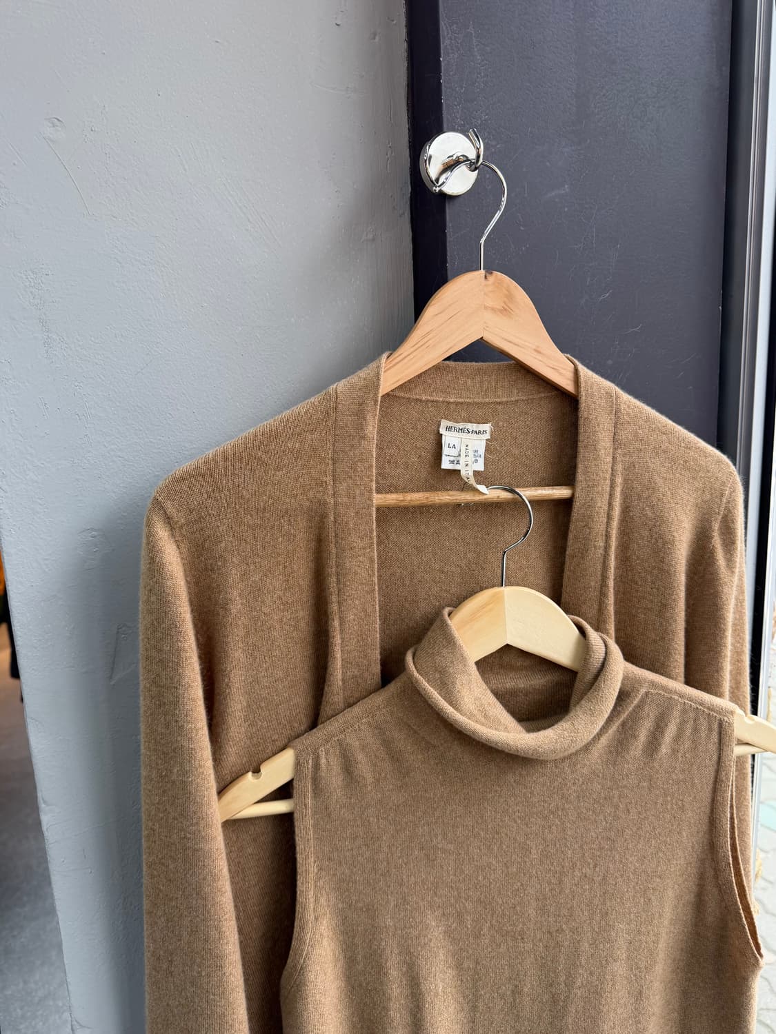 L/ 에르메스 이중 레이어 캐시미어 가디건 상품이미지8