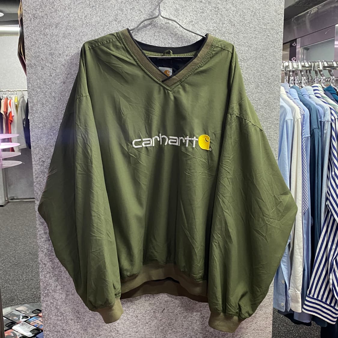 칼하트 빅로고 카키 웜업 B3164 상품이미지2
