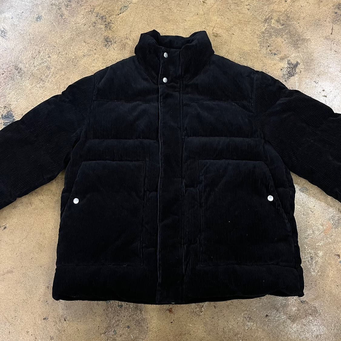 [정품/S] 올세인츠 블랙 코듀로이 패딩 자켓 b15 상품이미지3