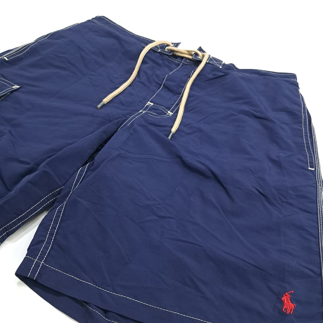 Co537 L 폴로 랄프로렌 90s 로얄네이비 스윔 팬츠 반바지 상품이미지4