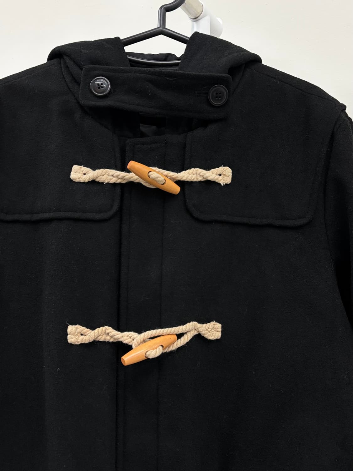 빈티지 블랙 하프 더플 코트 상품이미지7