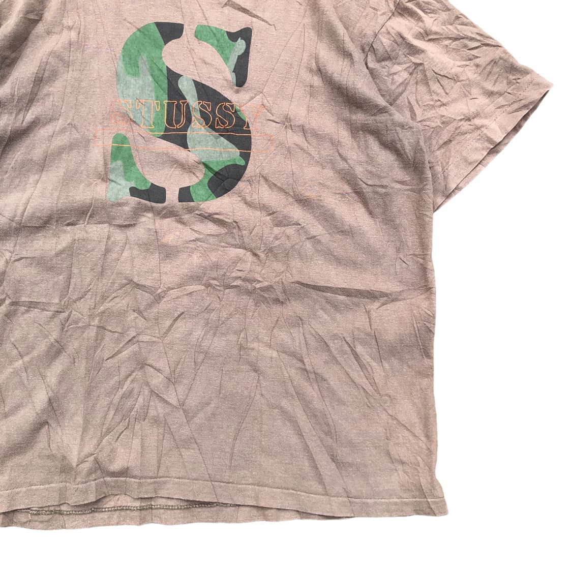 [XL] 90s USA 스투시 카모로고 반팔티셔츠 상품이미지5