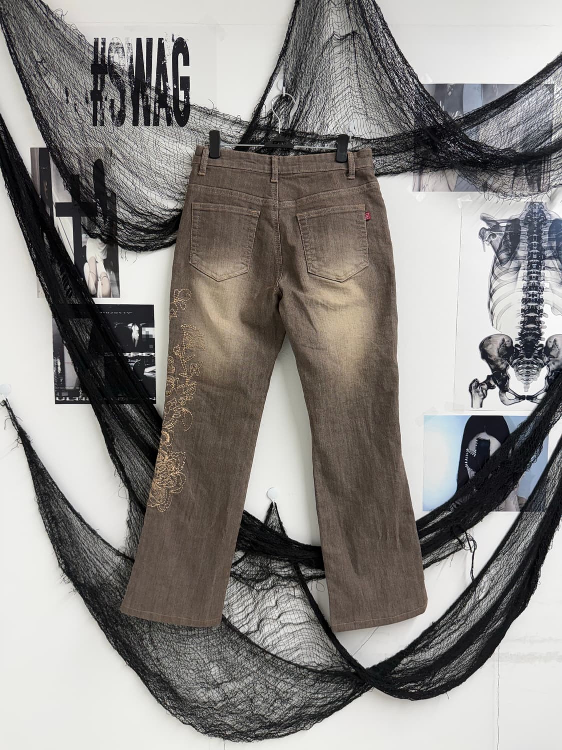 00s embriodery denim pants 상품이미지4