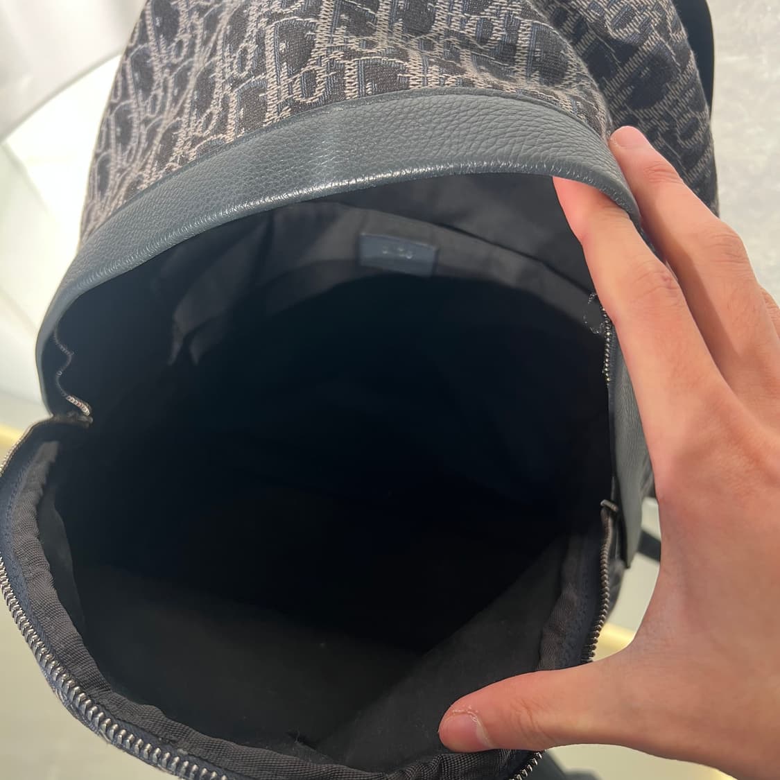 디올 오블리크 자카드 루테늄 라이더 백팩 블랙 상품이미지8