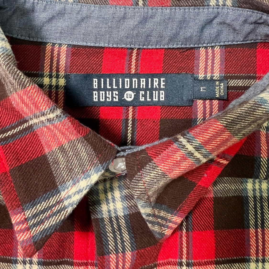 Billionaire Boys Club bbc 로고 프린트 체크 셔츠 M 상품이미지8