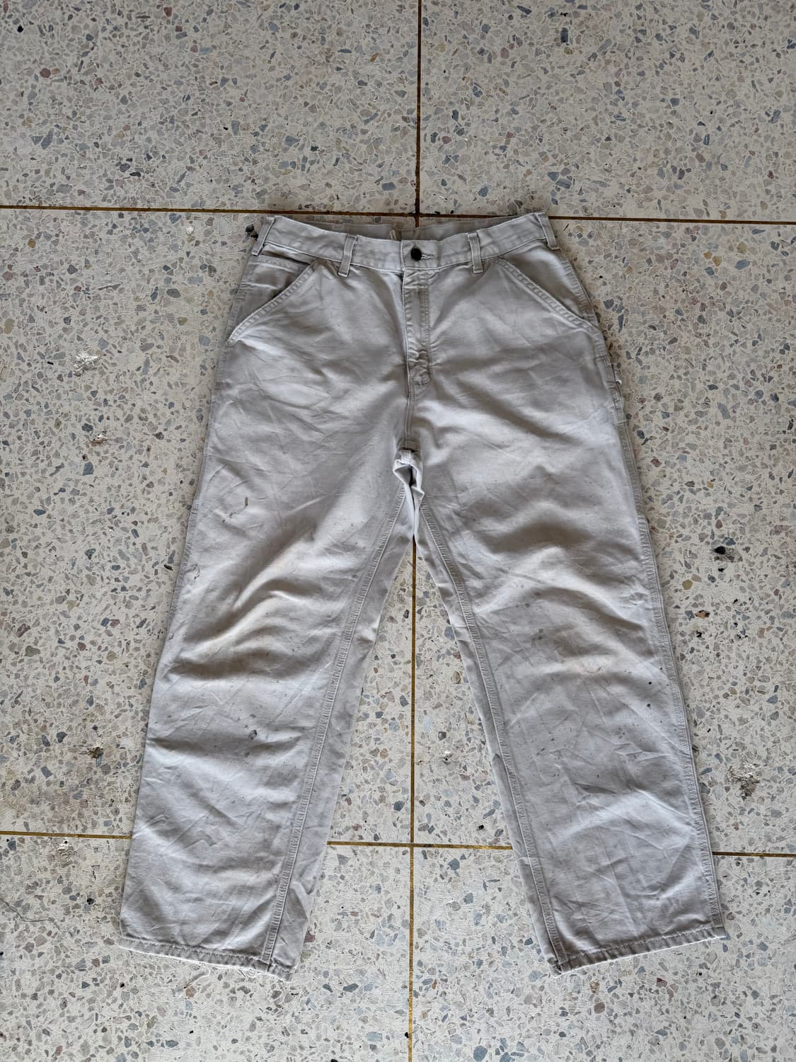 칼하트 카펜터 워크팬츠 화이트 상품이미지5