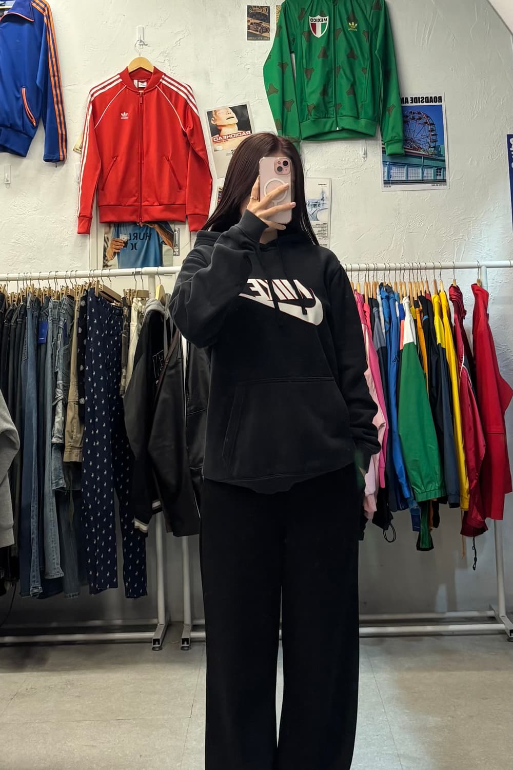 나이키 빅로고 스우시 블랙 후드티 M 상품이미지1