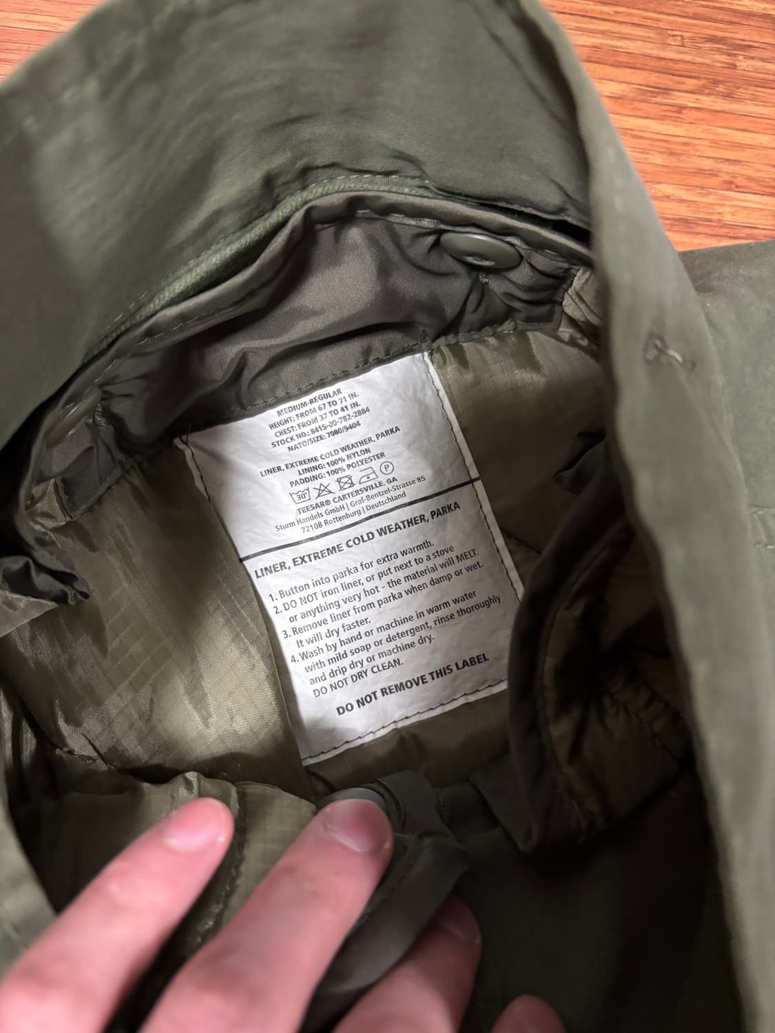 밀텍 M65 피쉬테일 파카 M 상품이미지3