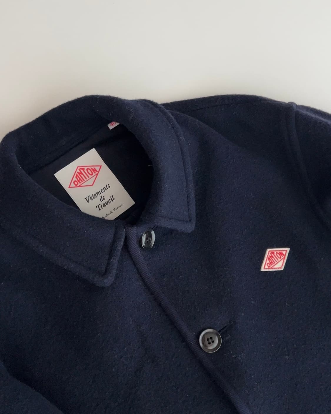 단톤 네이비 울 라이트 파일 커버올즈 모직 자켓 40 상품이미지3