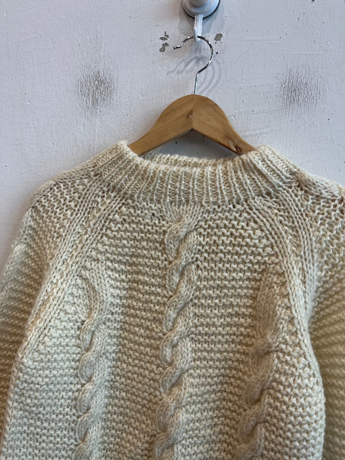 80~90s GREEK KNITWEAR 아란 케이블 울 니트 우먼즈 상품이미지3