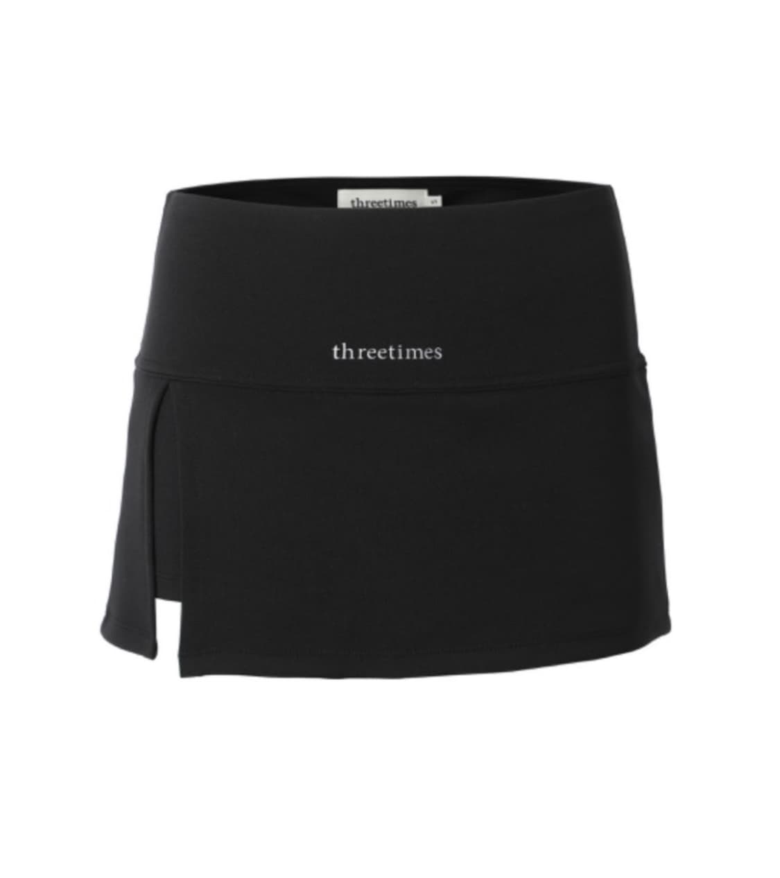 쓰리타임즈 애슬레틱 슬릿 미니 스커트 athletic slit 블랙 M 상품이미지1