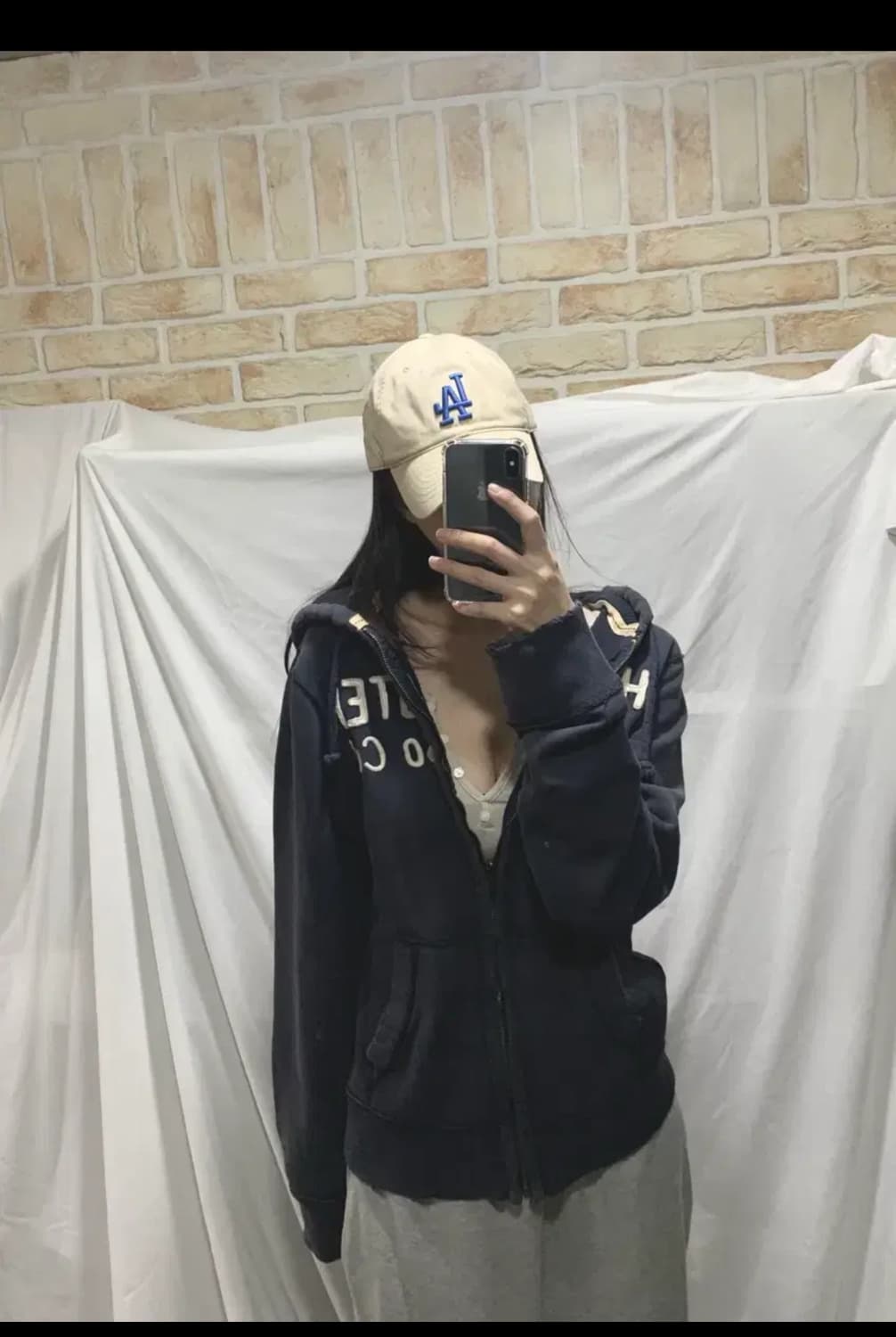 홀리스타후드집업,네이비,M 상품이미지5