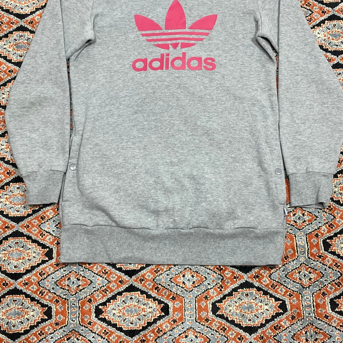 아디다스 오리지널 파이어버드 그레이 기모 롱 후드티셔츠 여성85 상품이미지3
