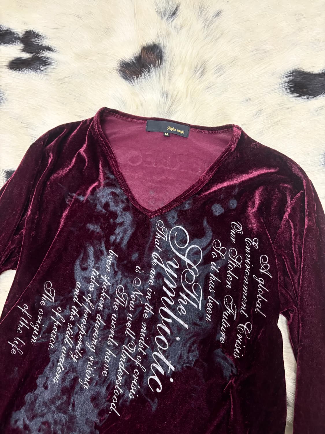 [Alpha Magic]Vkei Burgundy Velvet Sleeve 상품이미지6