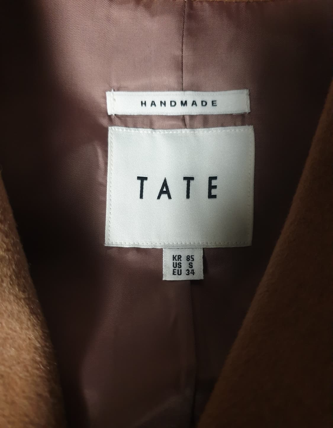 TATE 핸드메이드 울 롱코트 카멜 (S) 상품이미지3