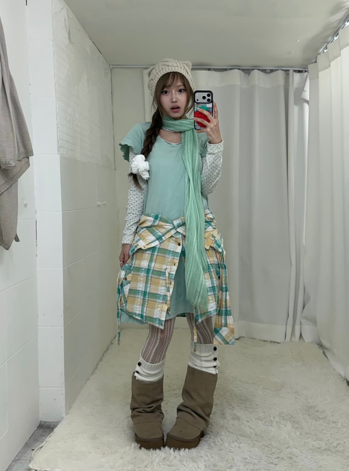 민트 너드 모리 니혼진 세실맥비 체크 도트 코디세트 상품이미지3