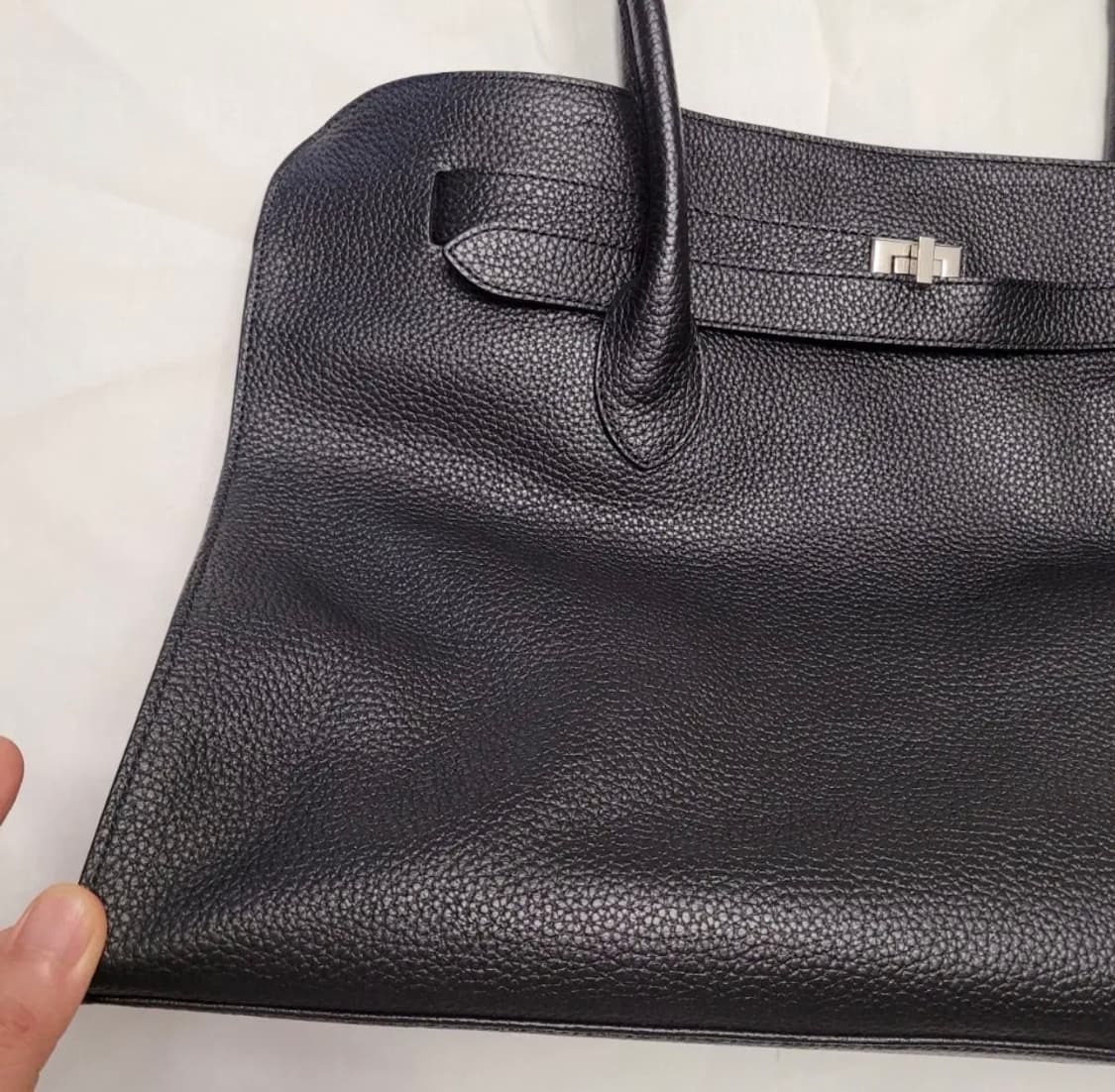 준느 레더 토트백 브라운야드 상품이미지2