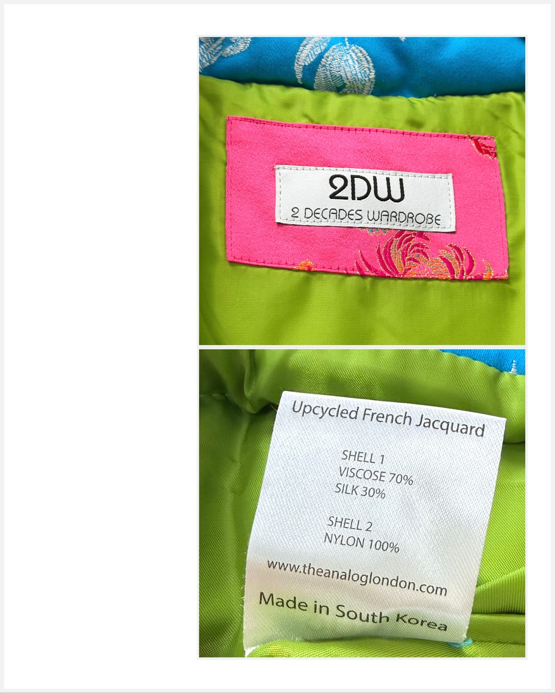 2DW 업사이클 프렌치 자카드 패딩 블루 상품이미지8