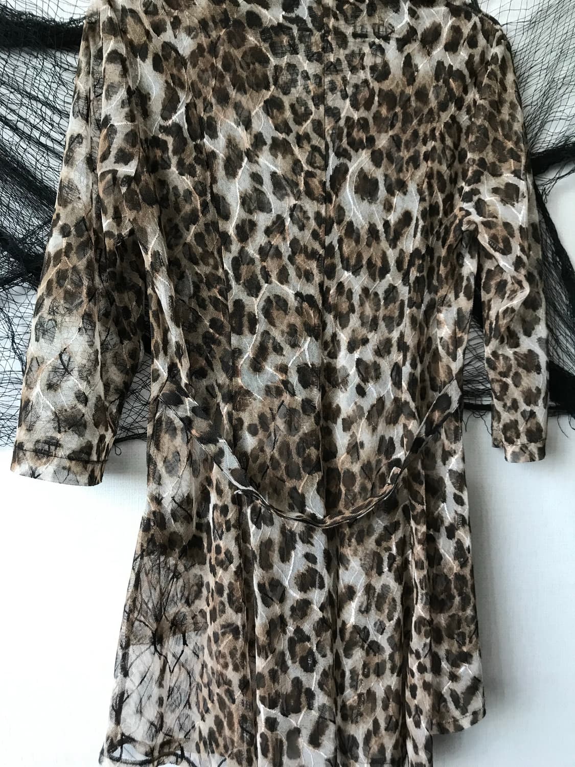 Leopard pattern seethrough shirts 상품이미지5