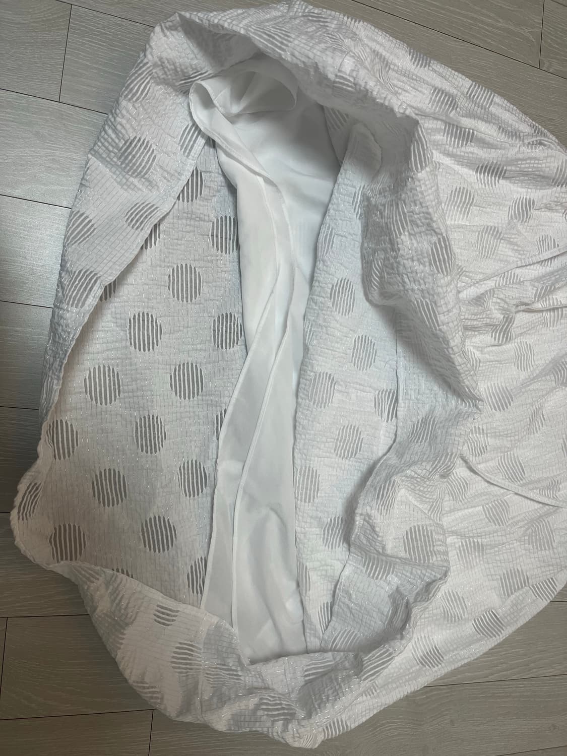 쿠키시 도트 자카드 스커트 화이트 상품이미지7