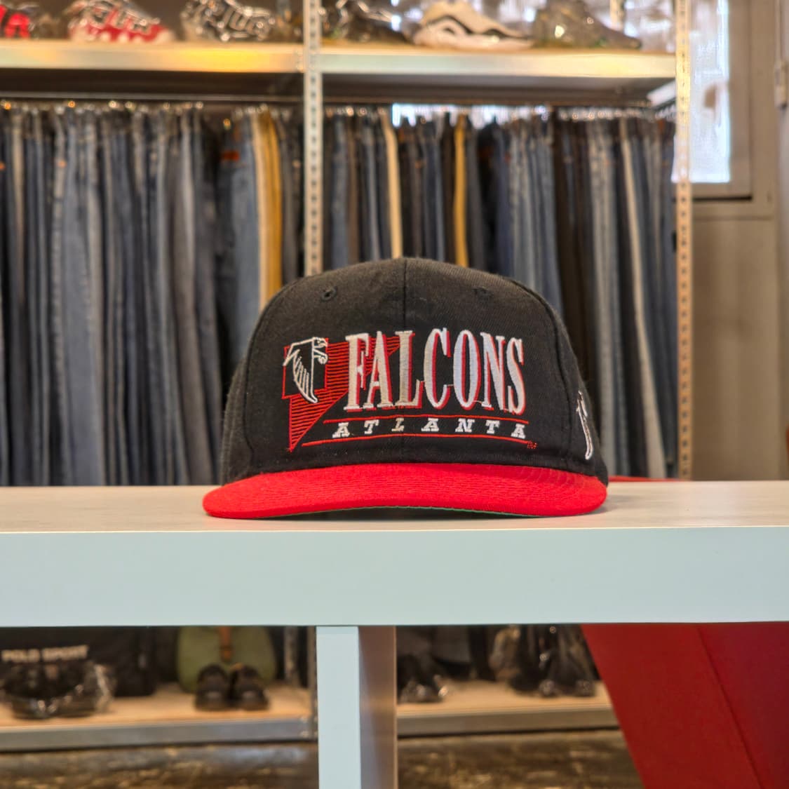 90s 애틀랜타 팰컨스 드류 피어슨 NFL 스냅백 모자 상품이미지1