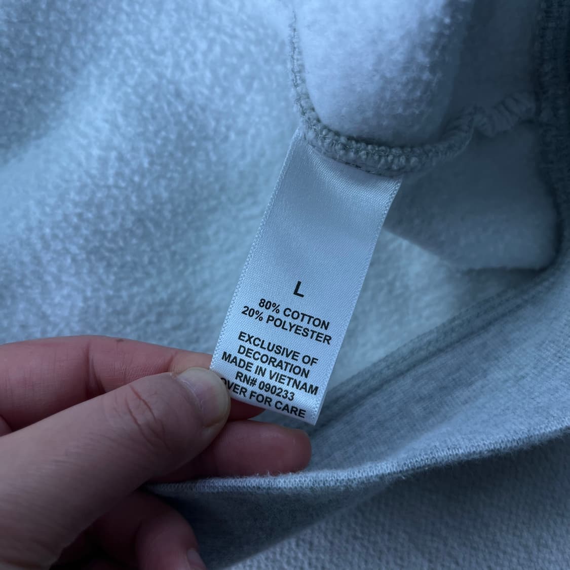 105 피오갓 에센셜 그레이 후드티 상품이미지6