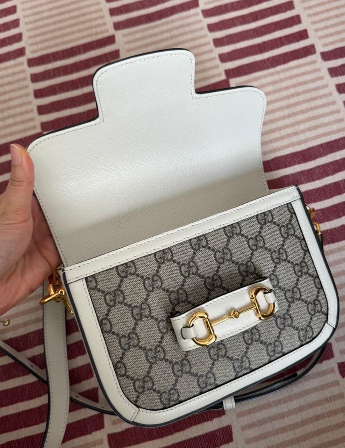 구찌 홀스빗 1955 미니 화이트 상품이미지7