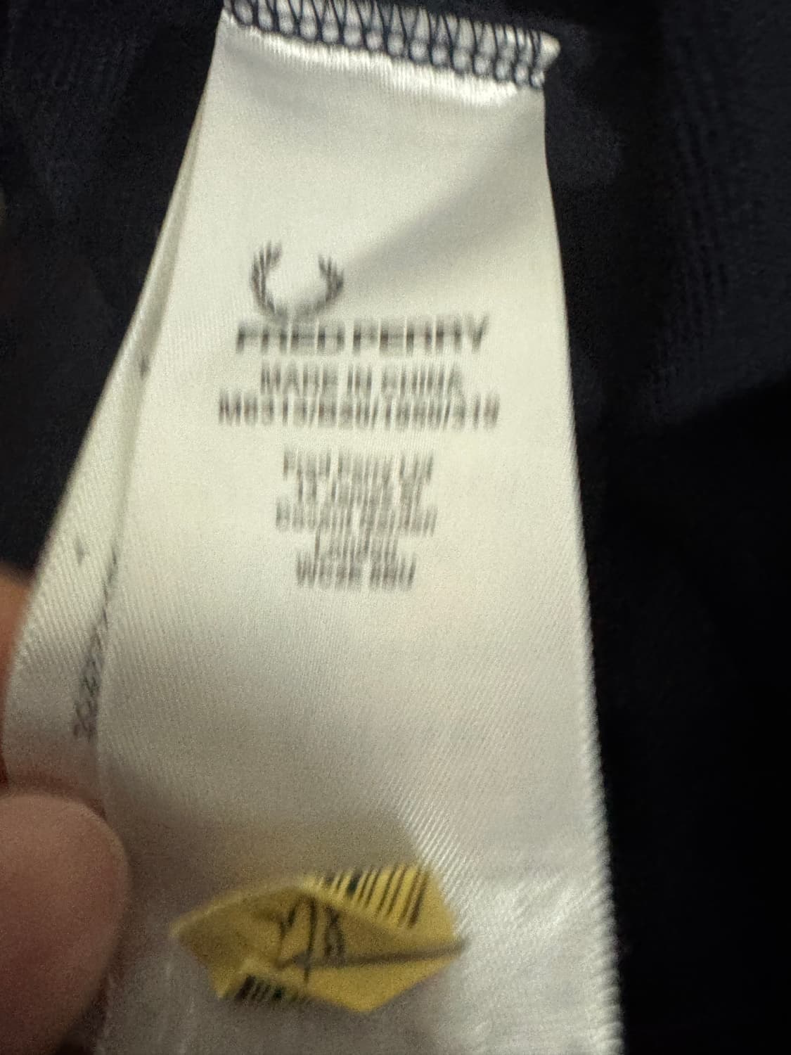 프레드페리 로고 스웻 맨투맨 S~M 네이비 상품이미지4