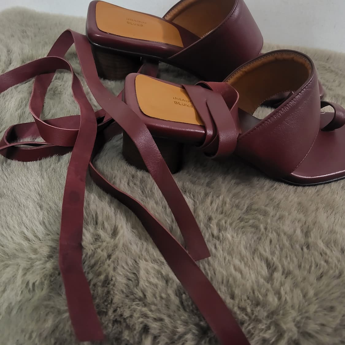 새상품 오르 orr 드레곤블루스 샌들 토 링 힐 레이스업 35.5 225 상품이미지5