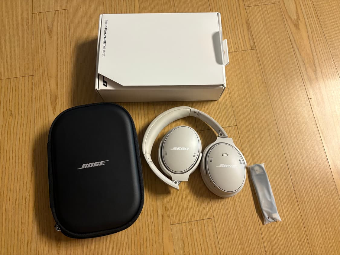 보스 QC 45 2세대 화이트 노이즈캔슬링 헤드폰 상품이미지1