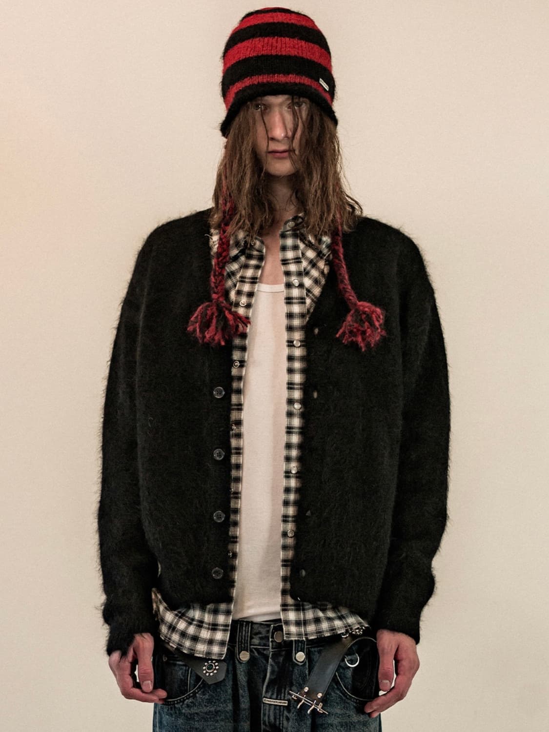 GRUNGE CARDIGAN BLACK 상품이미지1