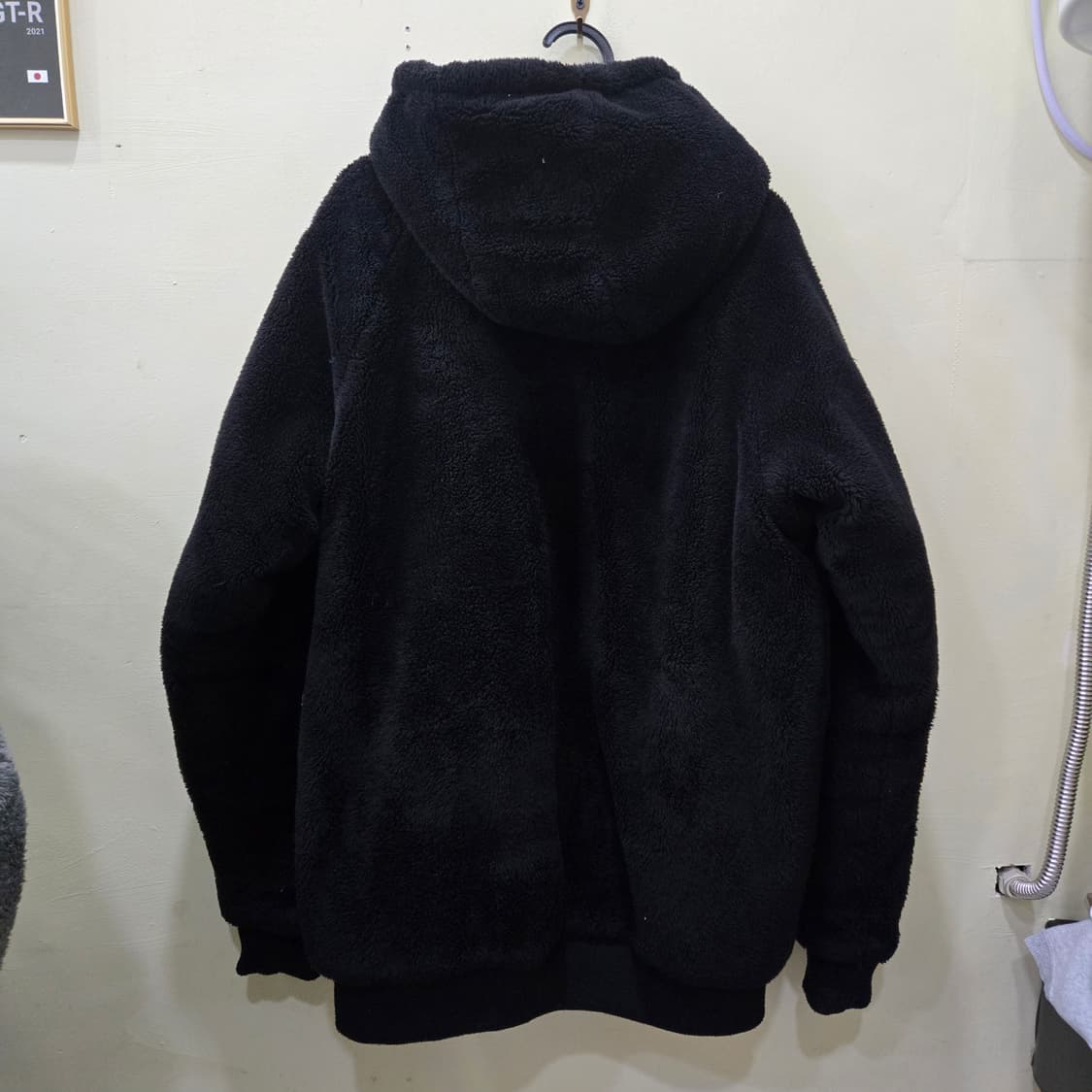 엑스톤즈 블랙 플리스 후드 집업 XL 상품이미지3