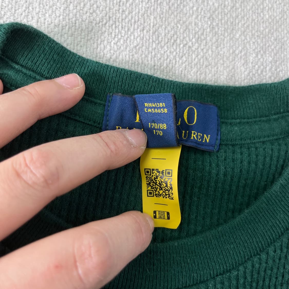 95 폴로랄프로렌 신형라벨 와플 긴팔 티셔츠 상품이미지5