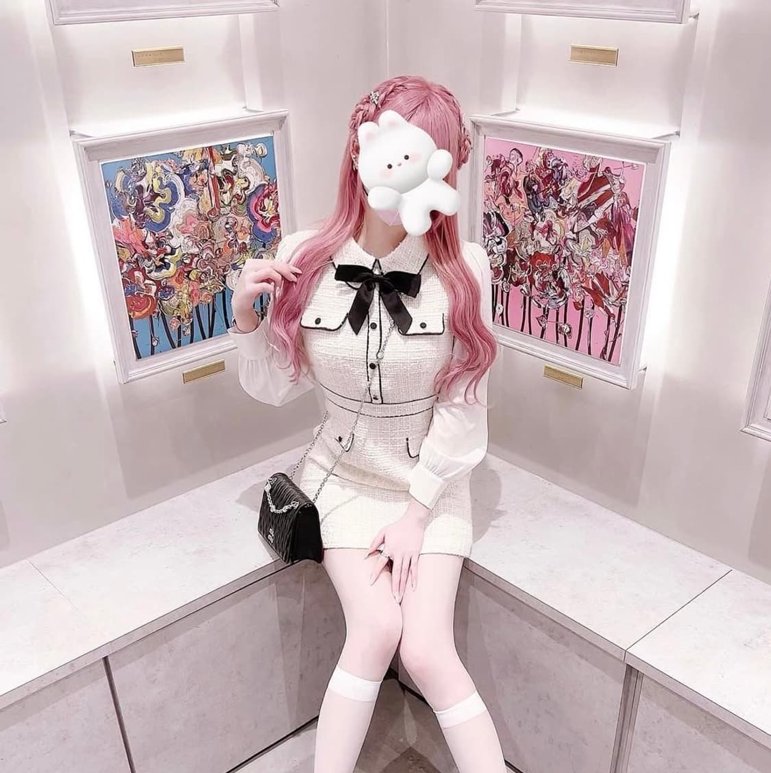 이모쨩 트위드 원피스 m me eme 스나이델 걸리 스나계 피움 로지타 상품이미지1