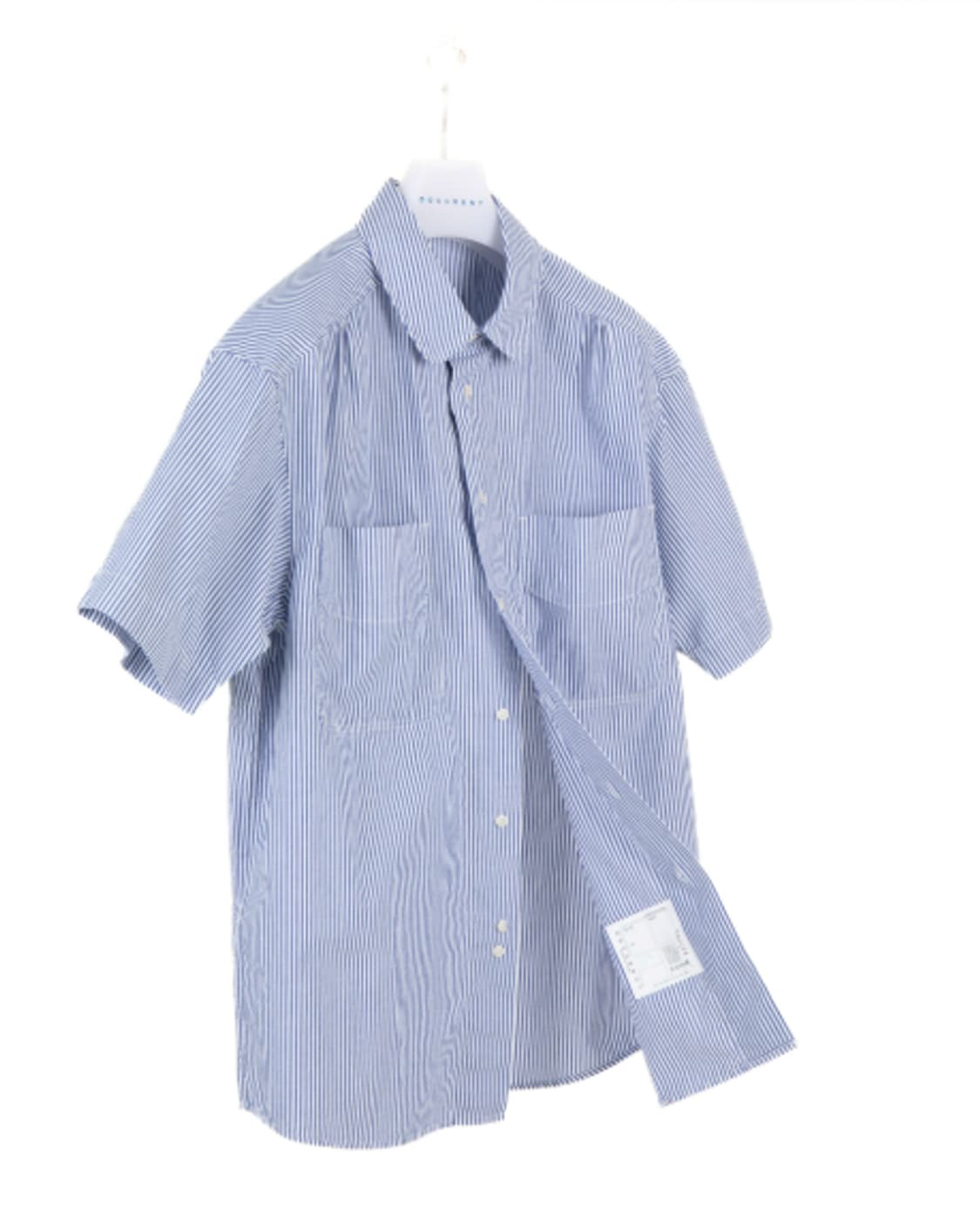 도큐먼트 백로고 반팔 셔츠(BACK LOGO STRIPED HALF SH 상품이미지1