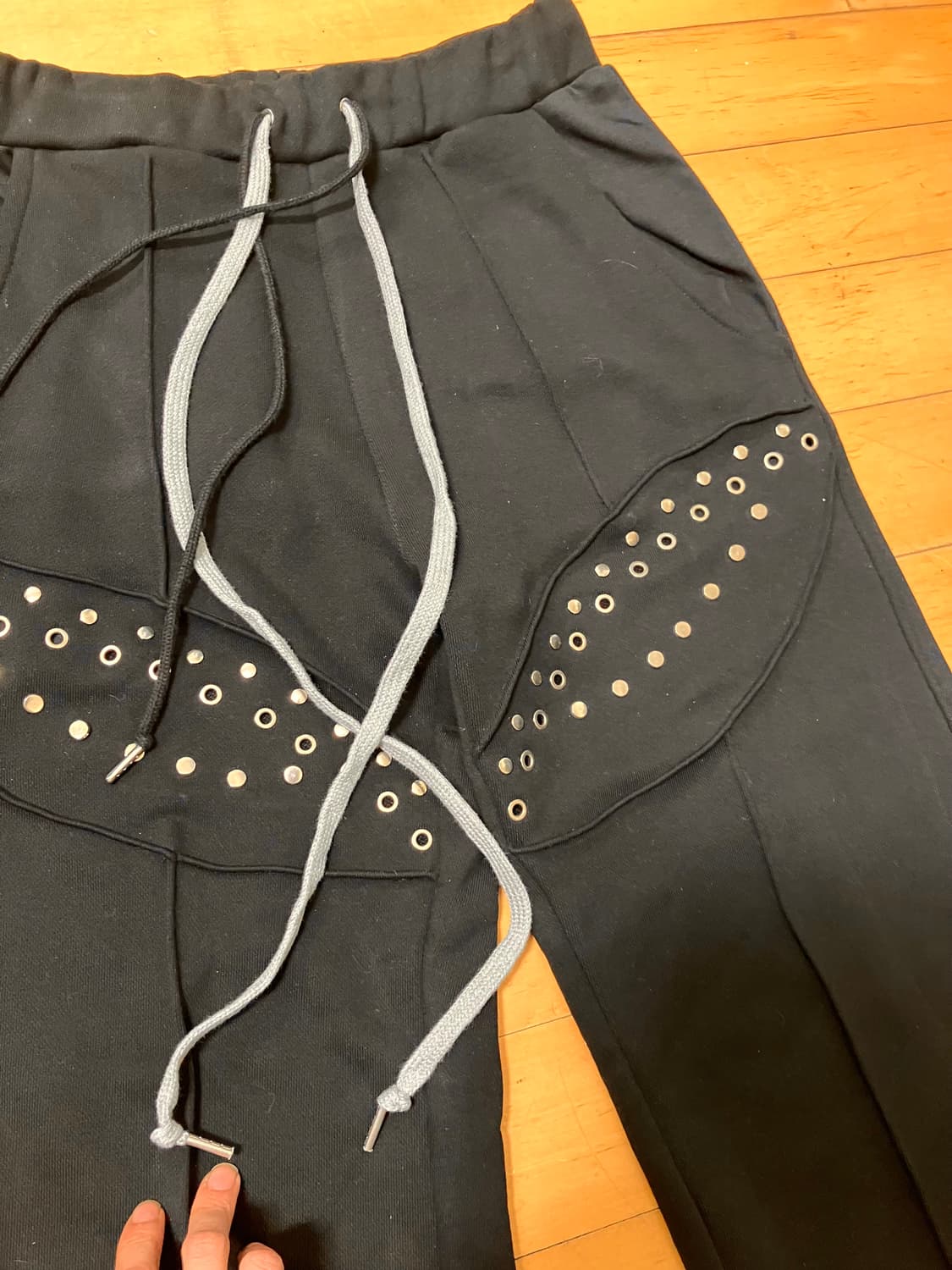 Japanese 90s 아티저널 아일렛 더블 스트링 스웻팬츠 29-34 상품이미지4