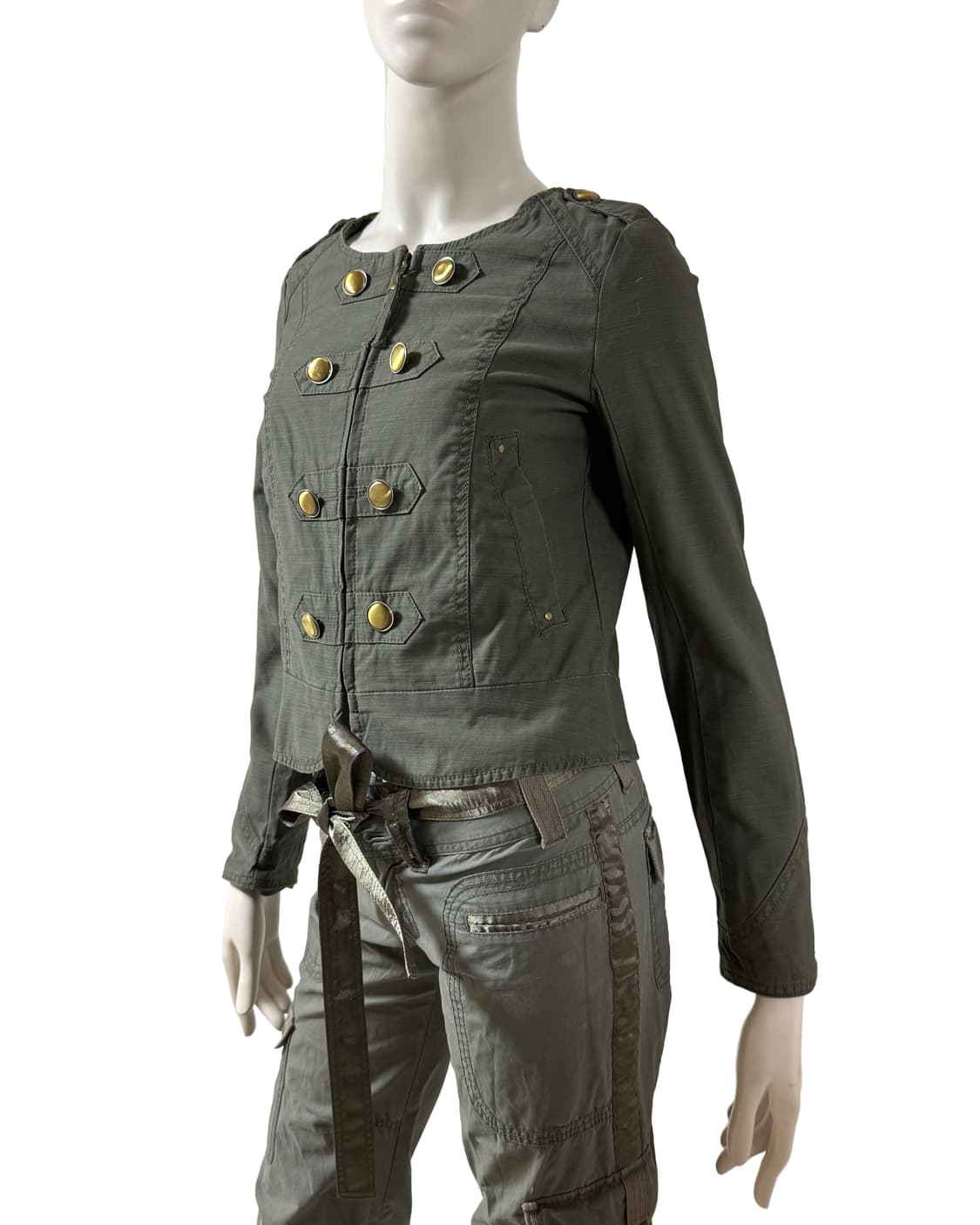 빈티지 카키 나폴레옹 자켓 상품이미지2