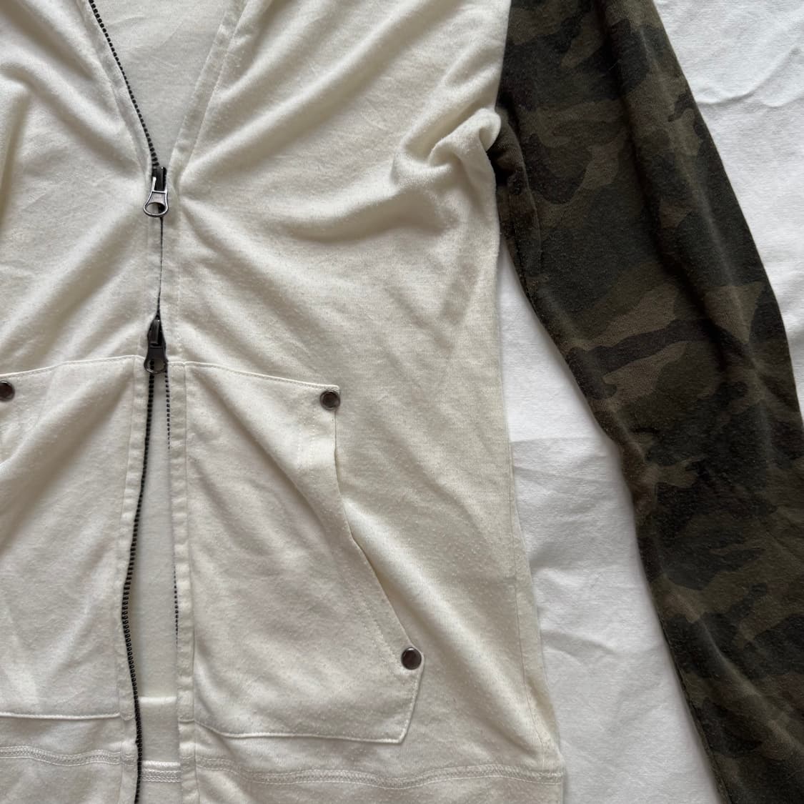 Cookjeans 아카이브 스터드 2way 배색 카모 후드집업 락시크 상품이미지4