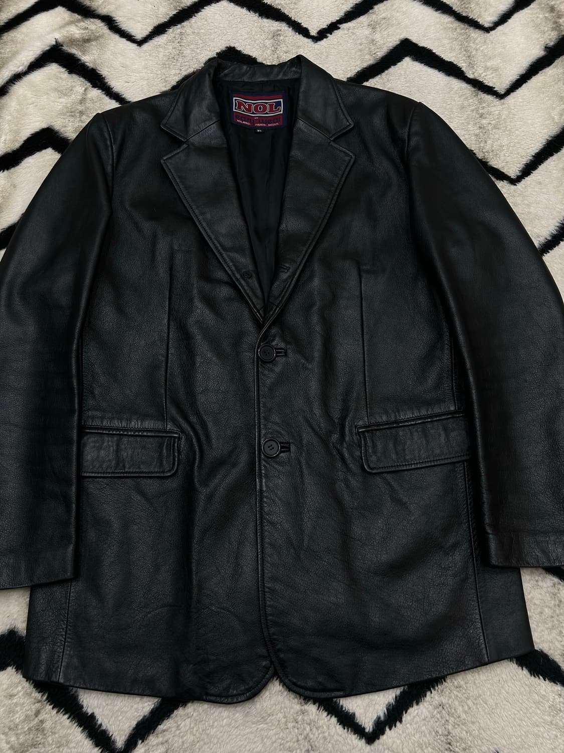 [XL]빈티지NOL 소가죽 블레이저/블랙 상품이미지2