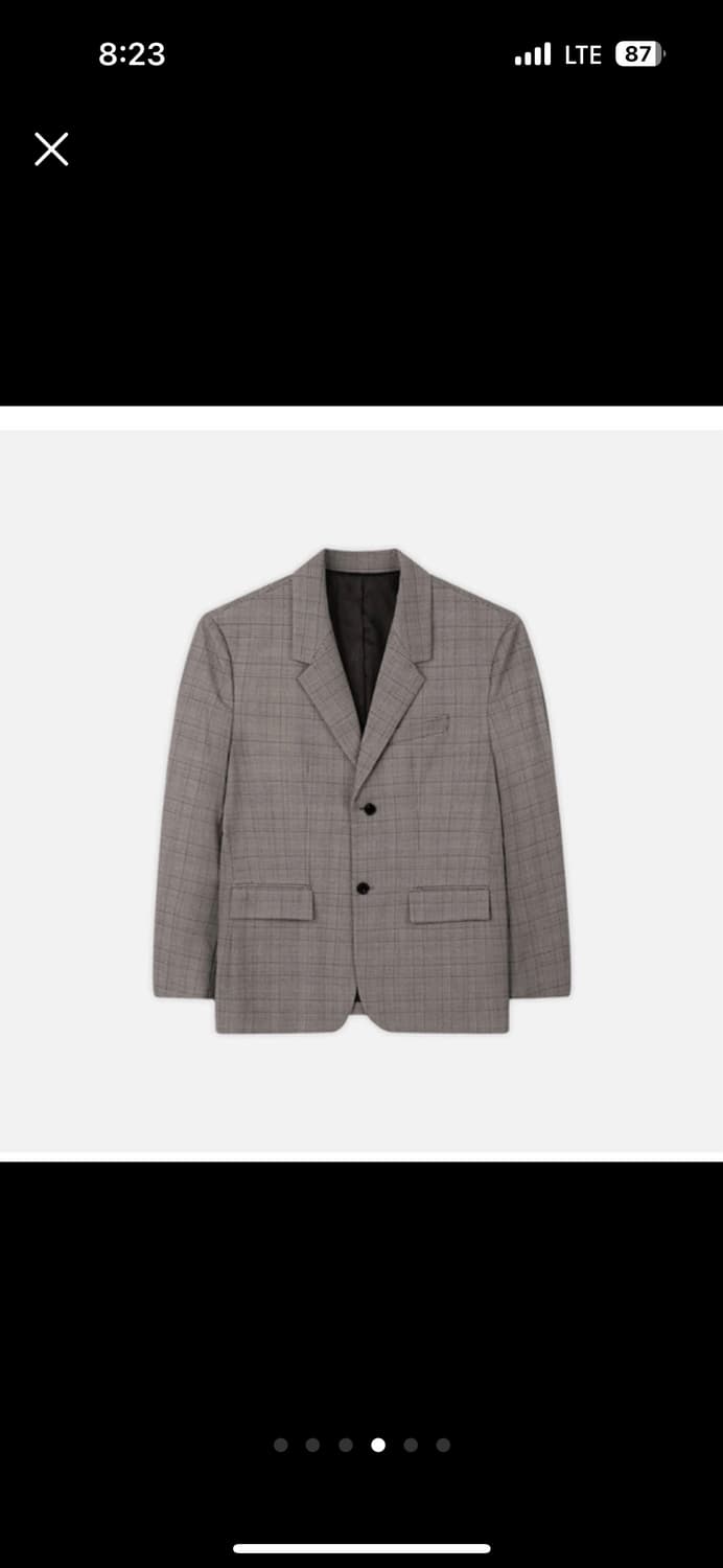 드로우핏 미니멀 체크 블레이저 상품이미지1