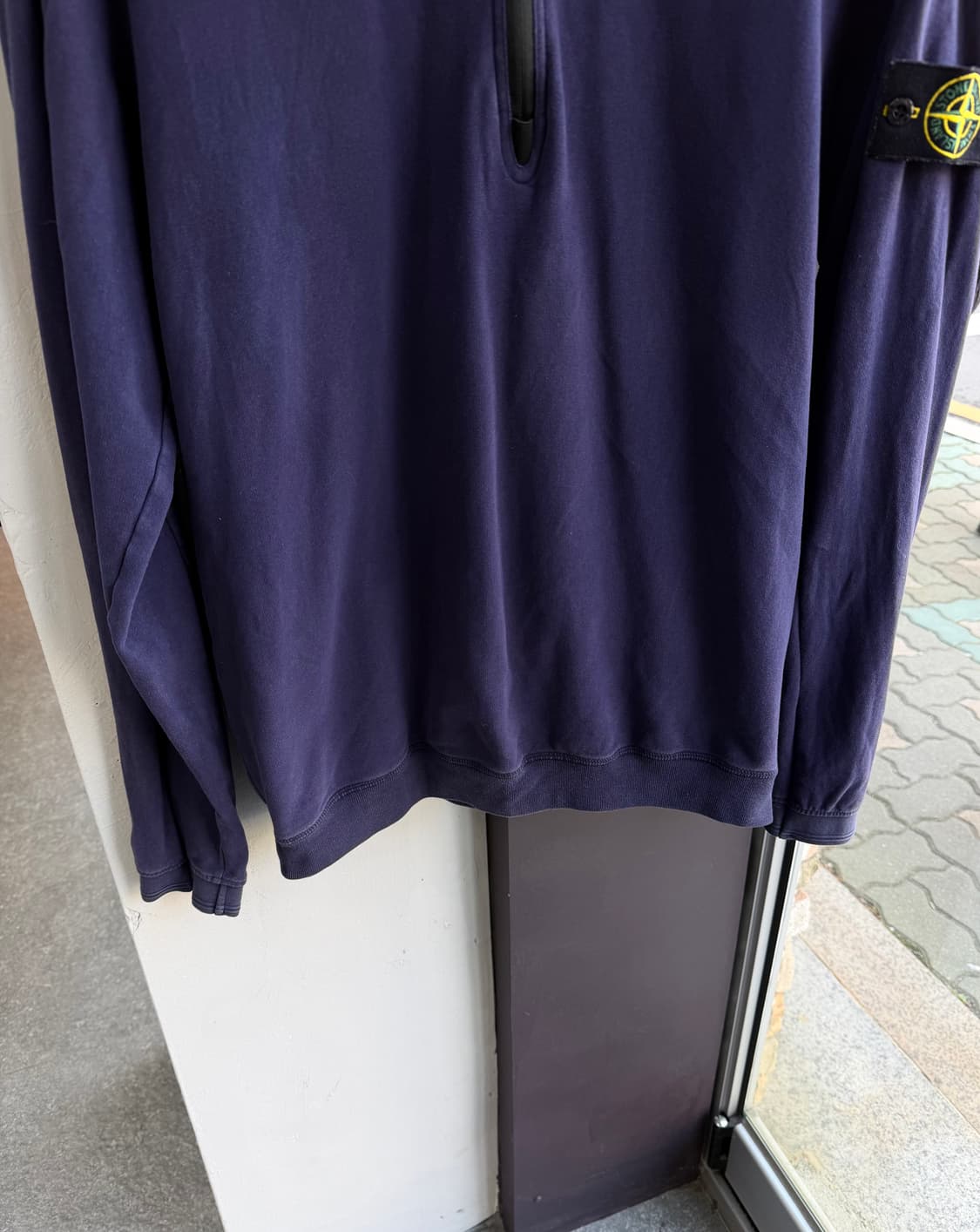 XL/ 스톤아일랜드 브러쉬드 오가닉 기모 하프집업 상품이미지5